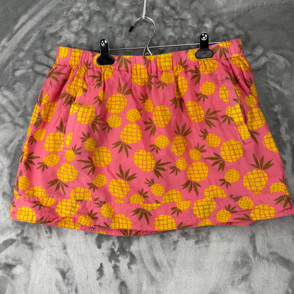 J.Crew‎ Pink Pineapple Print Cotton Mini Skirt Womens Medium 37577 SP 17